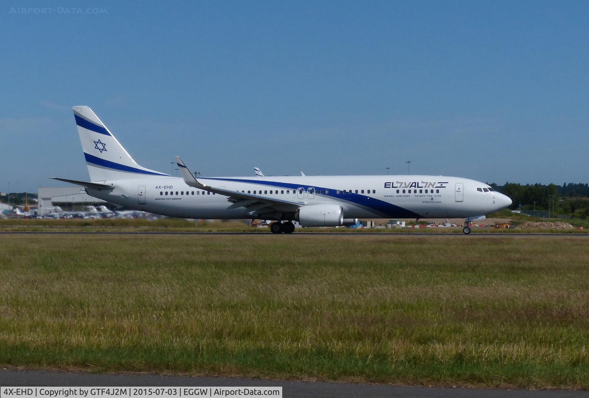 4X-EHD, 2015 Boeing 737-958/ER C/N 41555, 4X-EHD  El Al at Luton 3.7.15