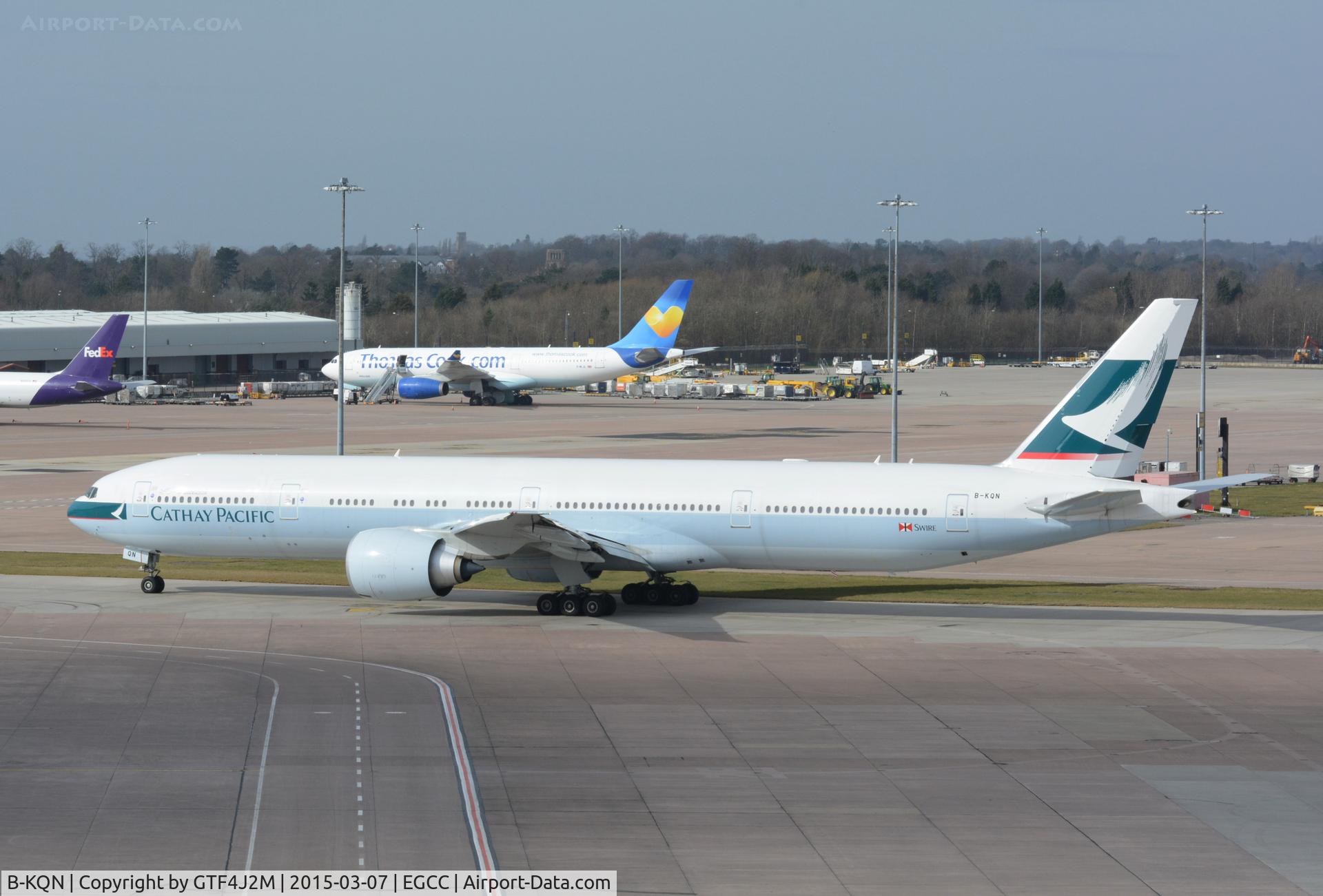 B-KQN, 2014 Boeing 777-367/ER C/N 41761, B-KQN  Cathay Pacific AW at Manchester 7.3.15