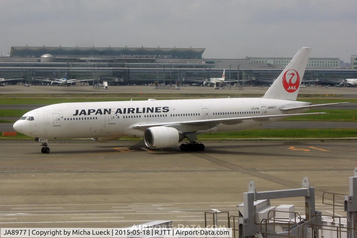 JA8977, 1996 Boeing 777-289 C/N 27636, At Haneda