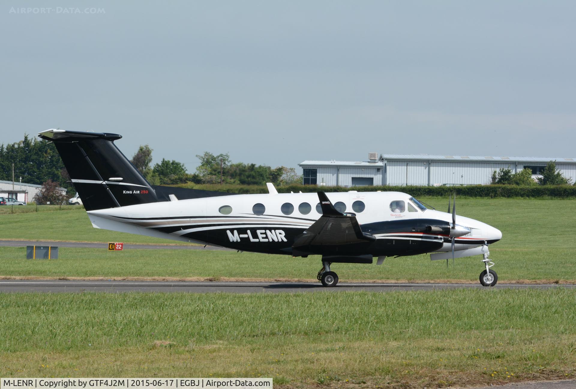 M-LENR, 2012 Hawker Beechcraft B200GT King Air C/N BY-135, M-LENR at Staverton 17.6.15