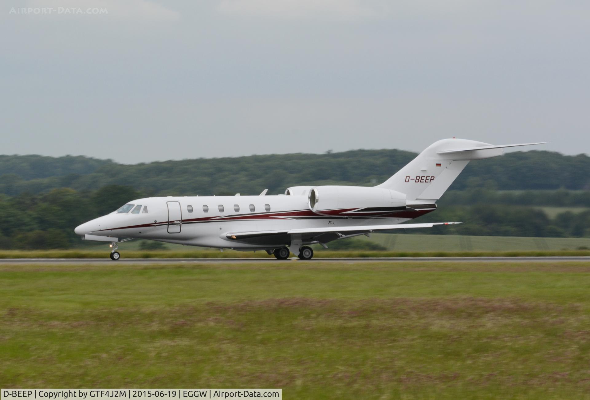 D-BEEP, 2000 Cessna 750 Citation X Citation X C/N 750-0107, D-BEEP  at Luton 19.6.15