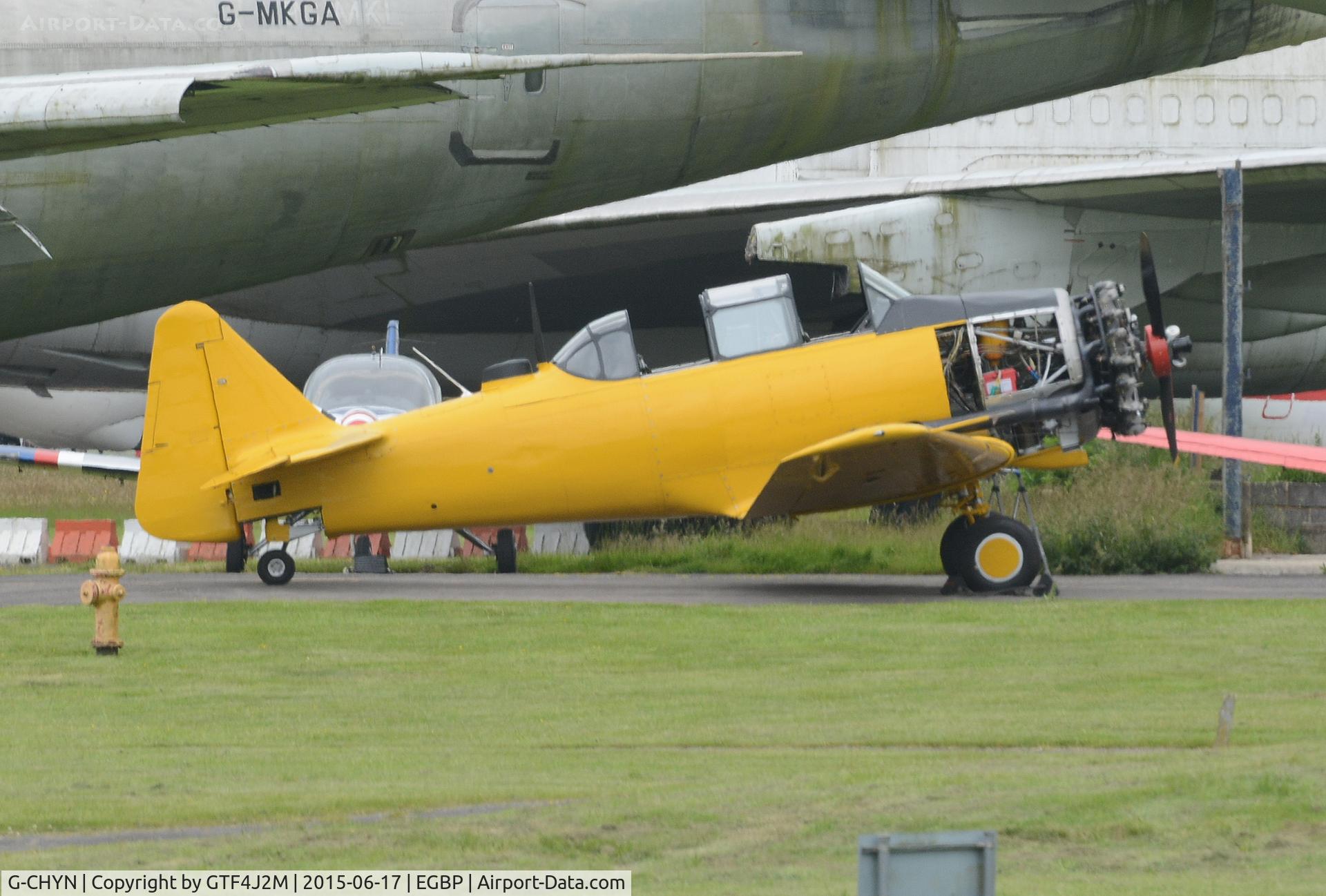 G-CHYN, 1952 Canadian Car & Foundry T-6 Harvard Mk.4M C/N CCF4-531, G-CHYN after finishing ground runs at Kemble 17.6.15