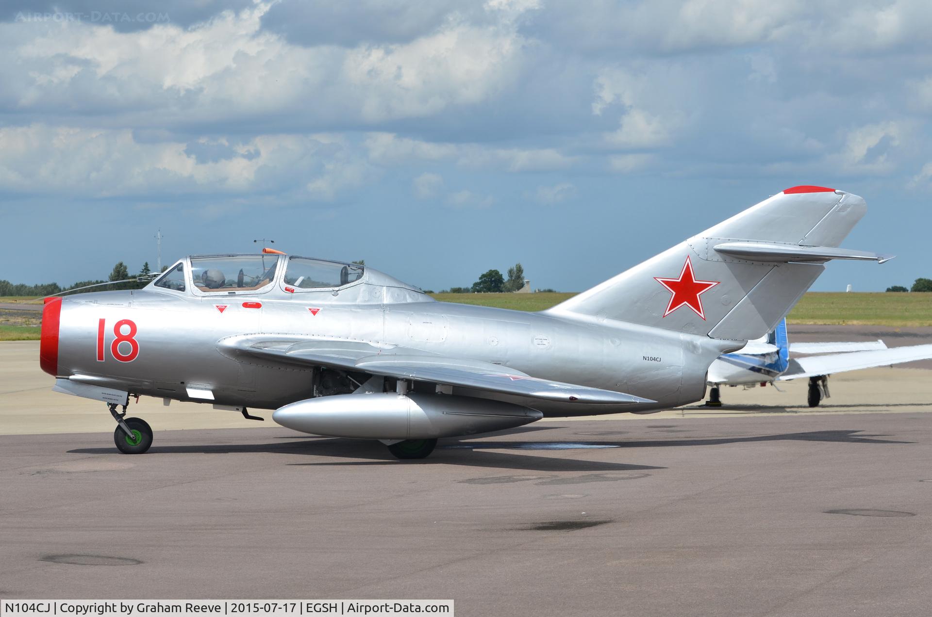 N104CJ, 1952 PZL-Mielec SBLim-2 (MiG-15UTI) C/N 1A01004, Unusual 