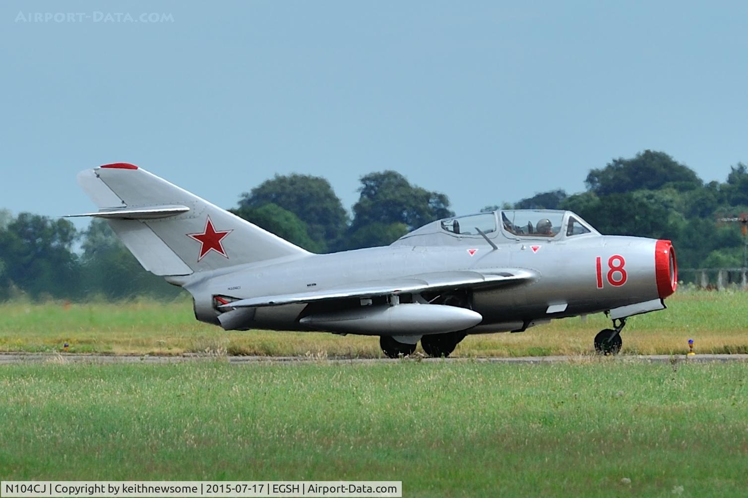 N104CJ, 1952 PZL-Mielec SBLim-2 (MiG-15UTI) C/N 1A01004, Very Nice Visitor !