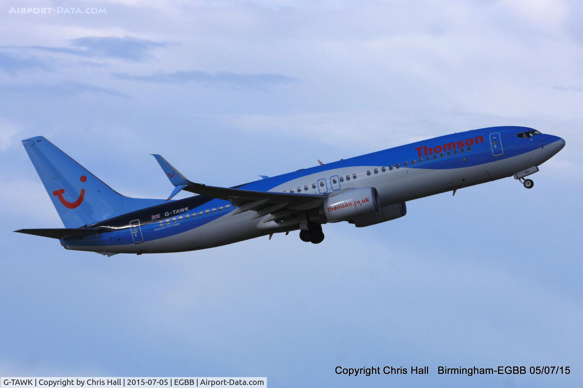 G-TAWK, 2012 Boeing 737-8K5 C/N 37239, Thomson