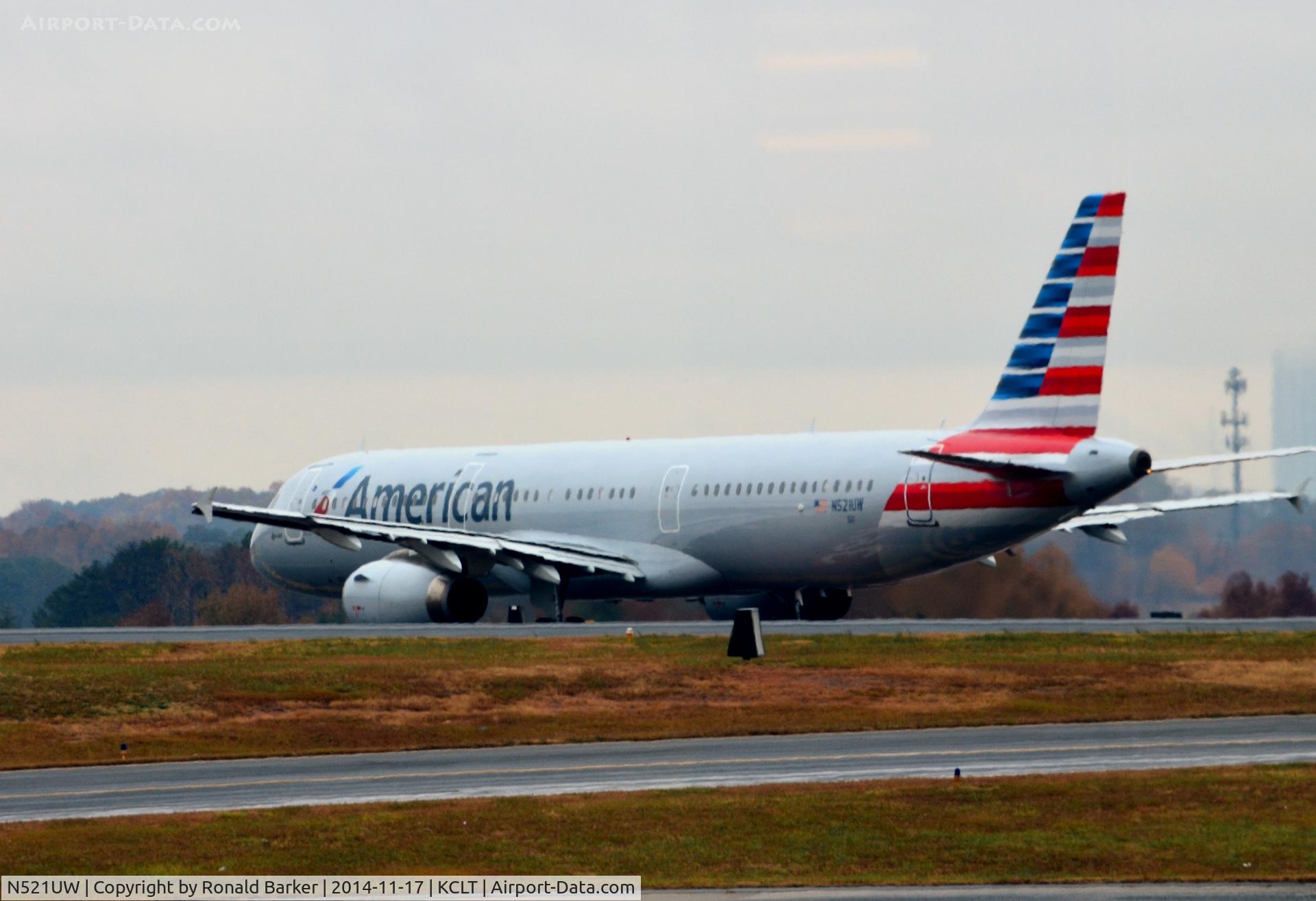 N521UW, 2009 Airbus A321-231 C/N 3944, Taxi CLT