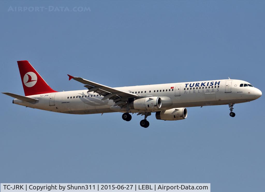 TC-JRK, 2008 Airbus A321-231 C/N 3525, Landing rwy 25R