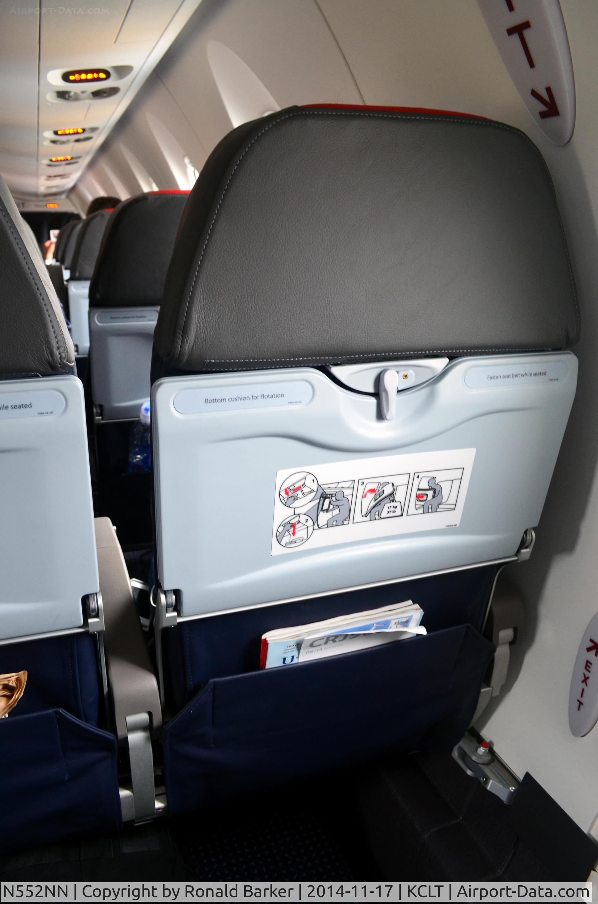 N552NN, 2014 Bombardier CRJ-900 (CL-600-2D24) C/N 15328, Seat 14F, by the window Exit