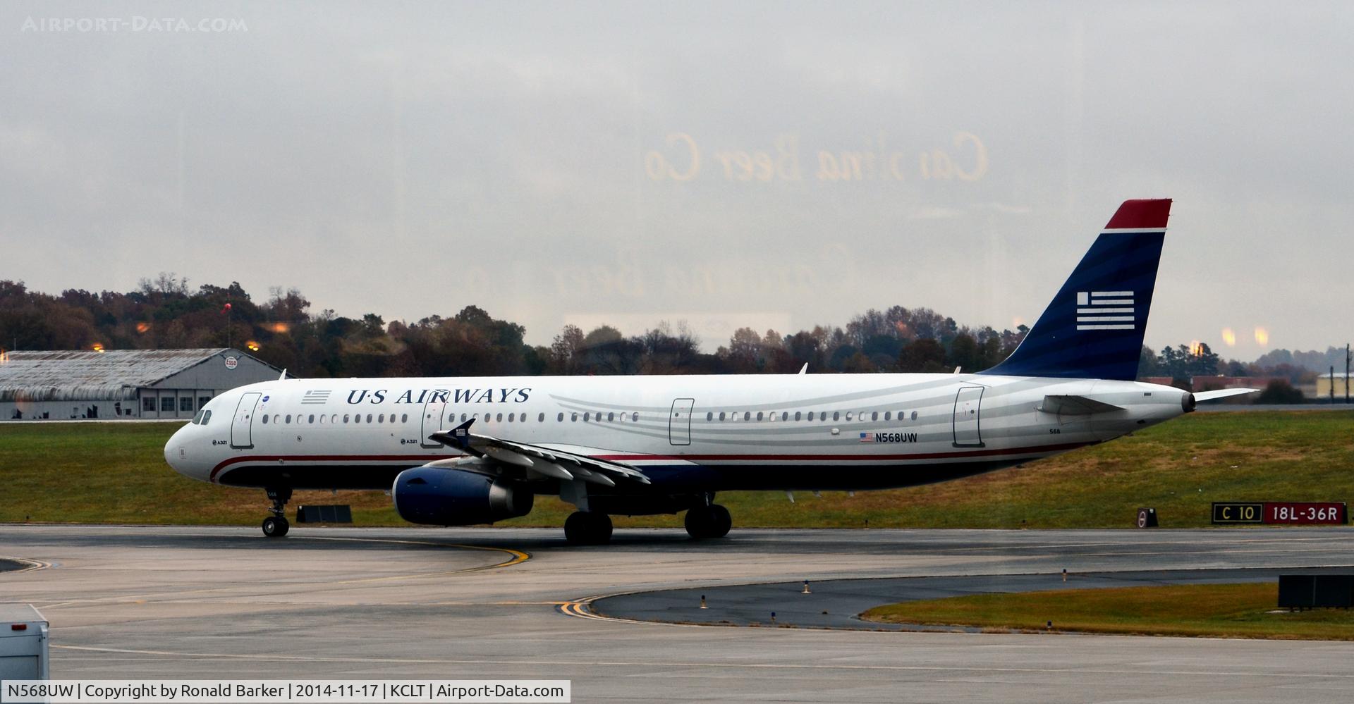 N568UW, 2013 Airbus A321-231 C/N 5751, Taxi CLT