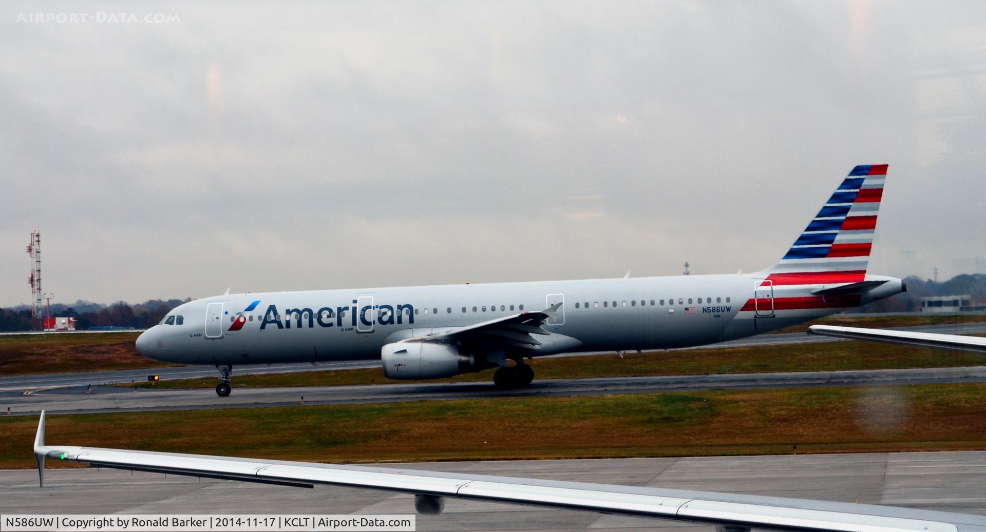 N586UW, 2014 Airbus A321-231 C/N 6230, Taxi CLT