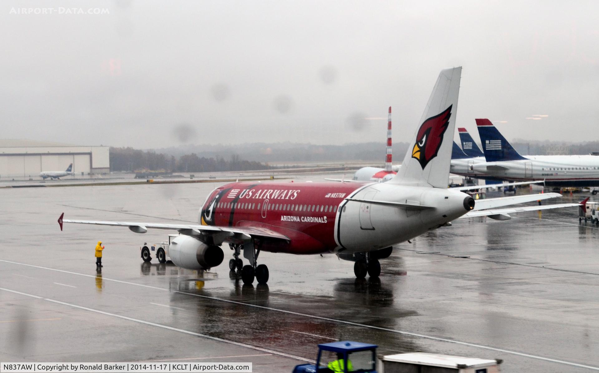N837AW, 2005 Airbus A319-132 C/N 2595, Taxi CLT