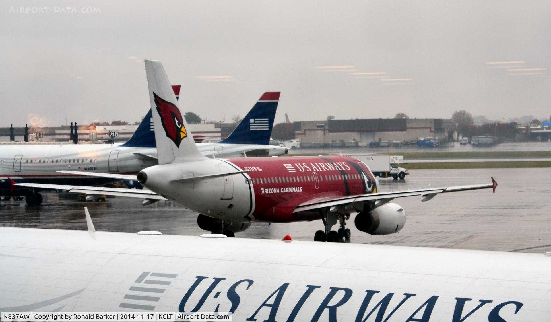 N837AW, 2005 Airbus A319-132 C/N 2595, Taxi CLT