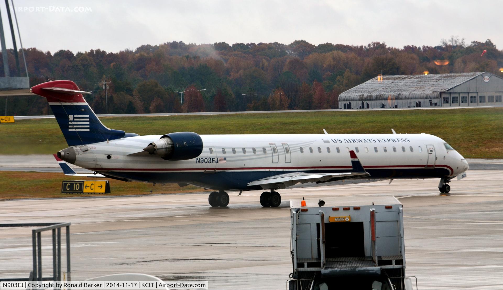 N903FJ, 2003 Bombardier CRJ-900ER (CL-600-2D24) C/N 15003, Taxi CLT