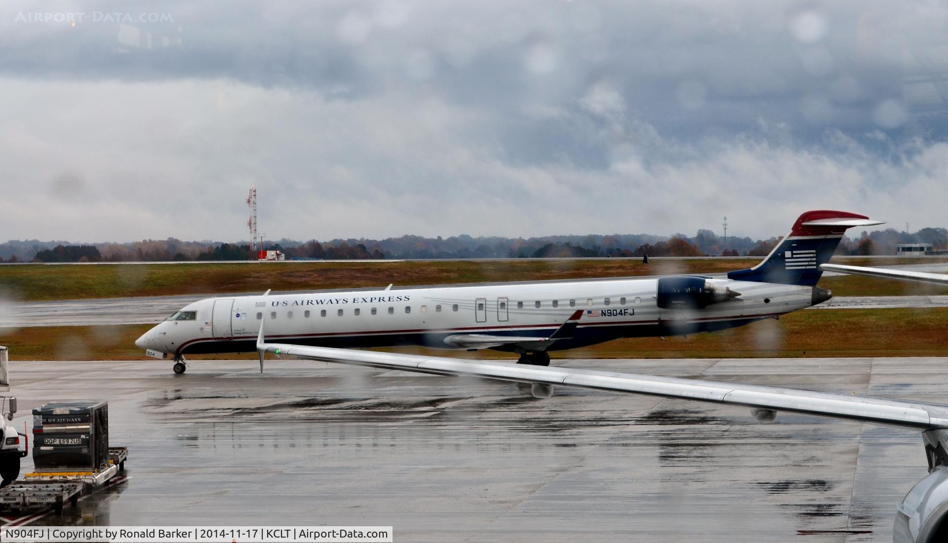 N904FJ, 2003 Bombardier CRJ-900ER (CL-600-2D24) C/N 15004, Taxi CLT