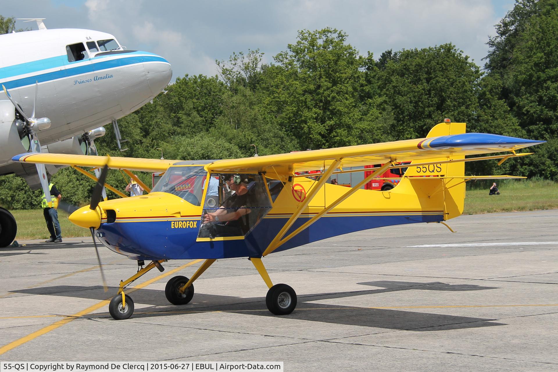 55-QS, 2005 Aeropro Eurofox C/N 17605, Former PH-3X2,   55-QS at Ursel Avia 2015.