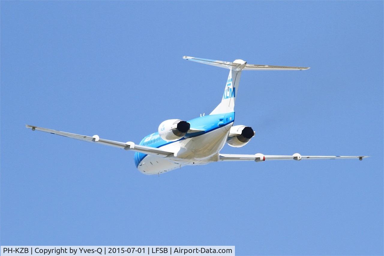 PH-KZB, 1996 Fokker 70 (F-28-070) C/N 11562, Fokker 70, Take off rwy 15, Bâle-Mulhouse-Fribourg airport (LFSB-BSL)