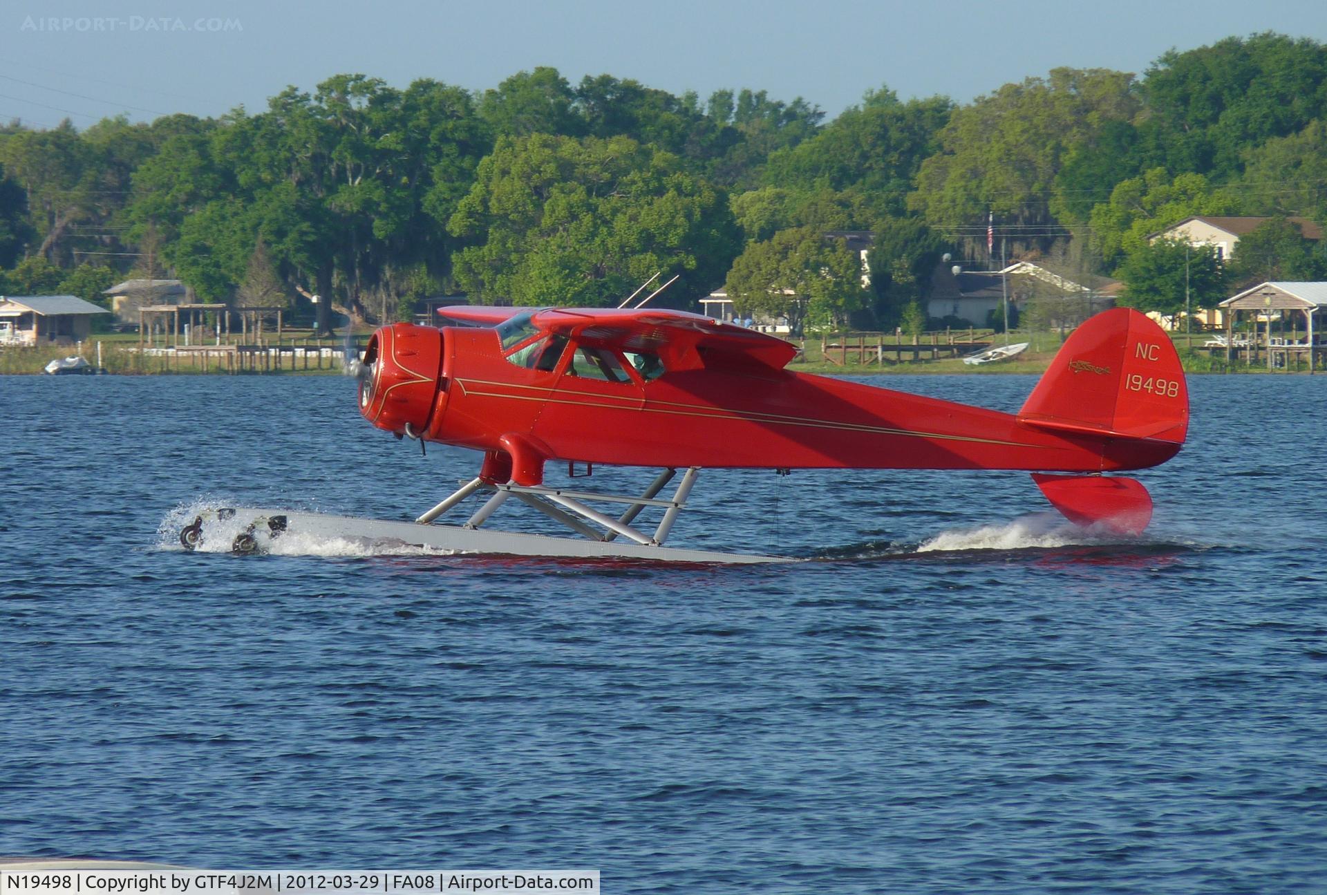 N19498, 1939 Cessna C-165 Airmaster C/N 467, N19498 at Lake Agnes Splash-in 29.3.12