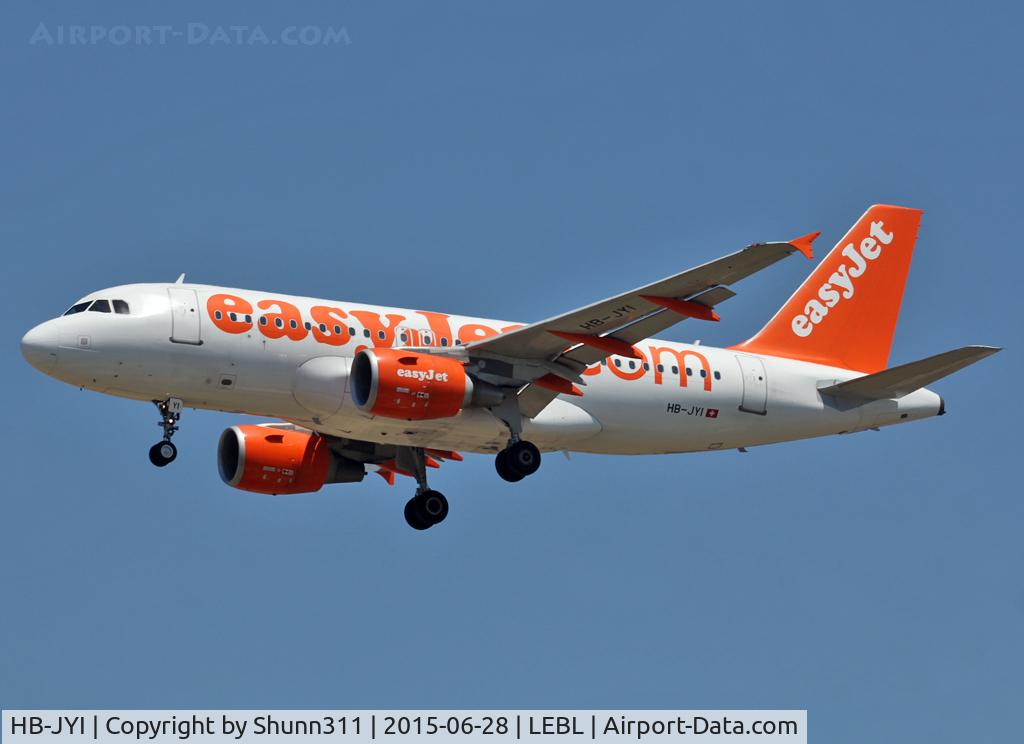 HB-JYI, 2011 Airbus A319-111 C/N 4744, Landing rwy 25R
