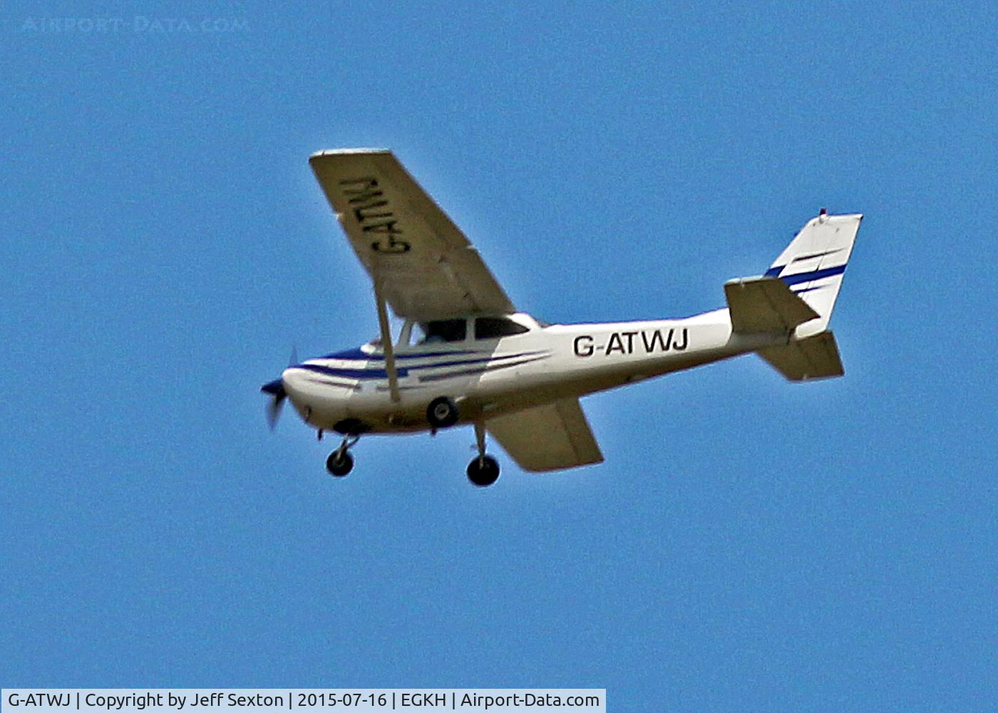 G-ATWJ, 1964 Reims Cessna F172F Skyhawk C/N 0095, Over fly Headcorn