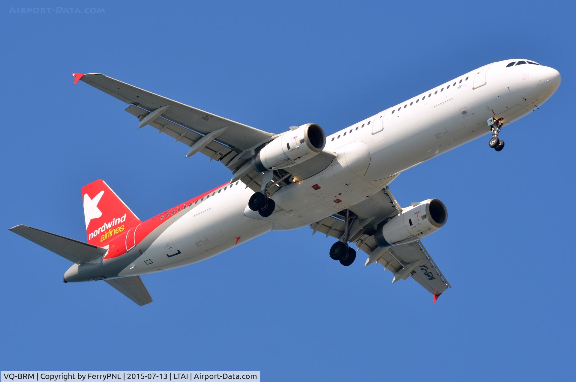 VQ-BRM, 2000 Airbus A321-231 C/N 1276, Nordwind A321, former EC-HPM Spanair.