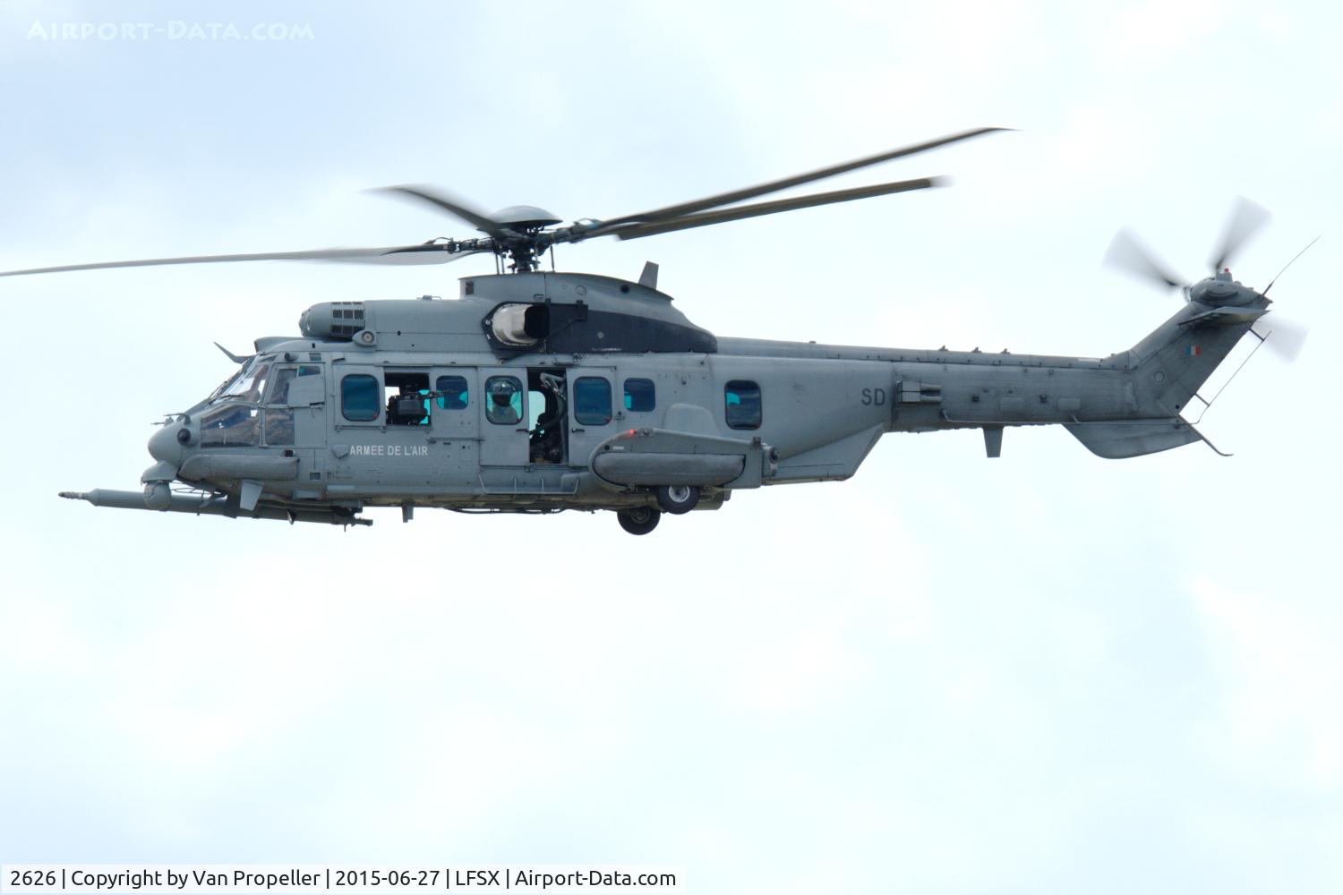 2626, Eurocopter EC-725R2 Caracal C/N 2626, Eurocopter EC725R2 Caracal Combat-SAR helicopter of the French Air Force during a demo at Luxeuil Air Base.