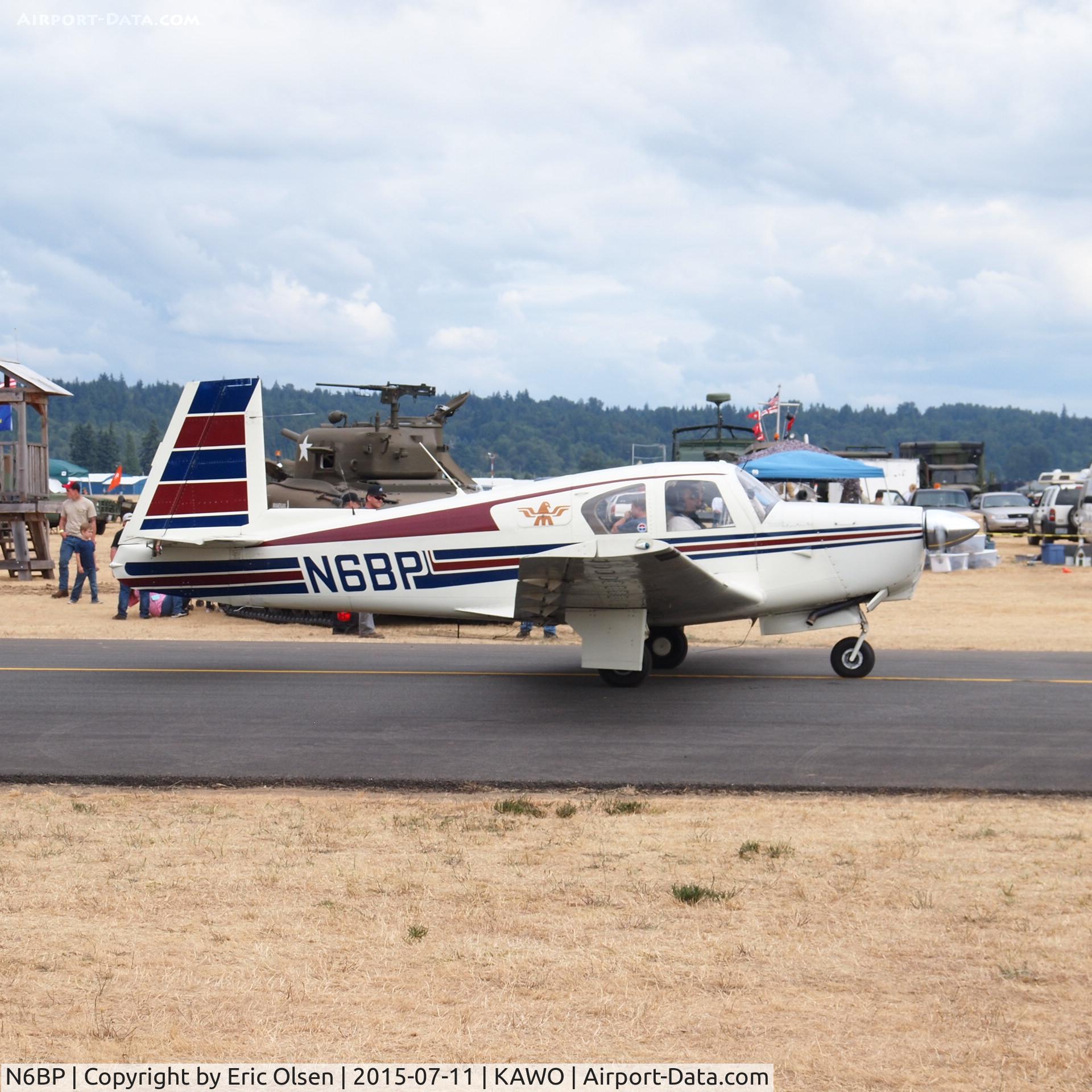 N6BP, 1961 Mooney M20B Mark 21 C/N 1823, 1961  Mooney M20B at the 2015 Arlington Fly-In.