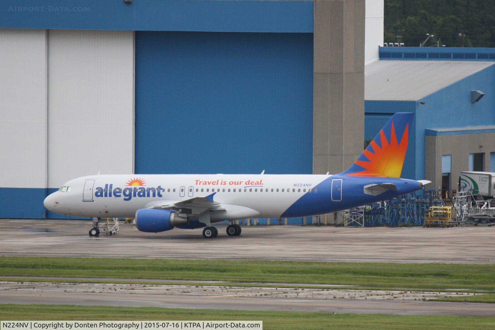 N224NV, Airbus A320-214 C/N 1694, Allegiant Air (N224NV) sits on the ramp at PEMCO at Tampa International Airport