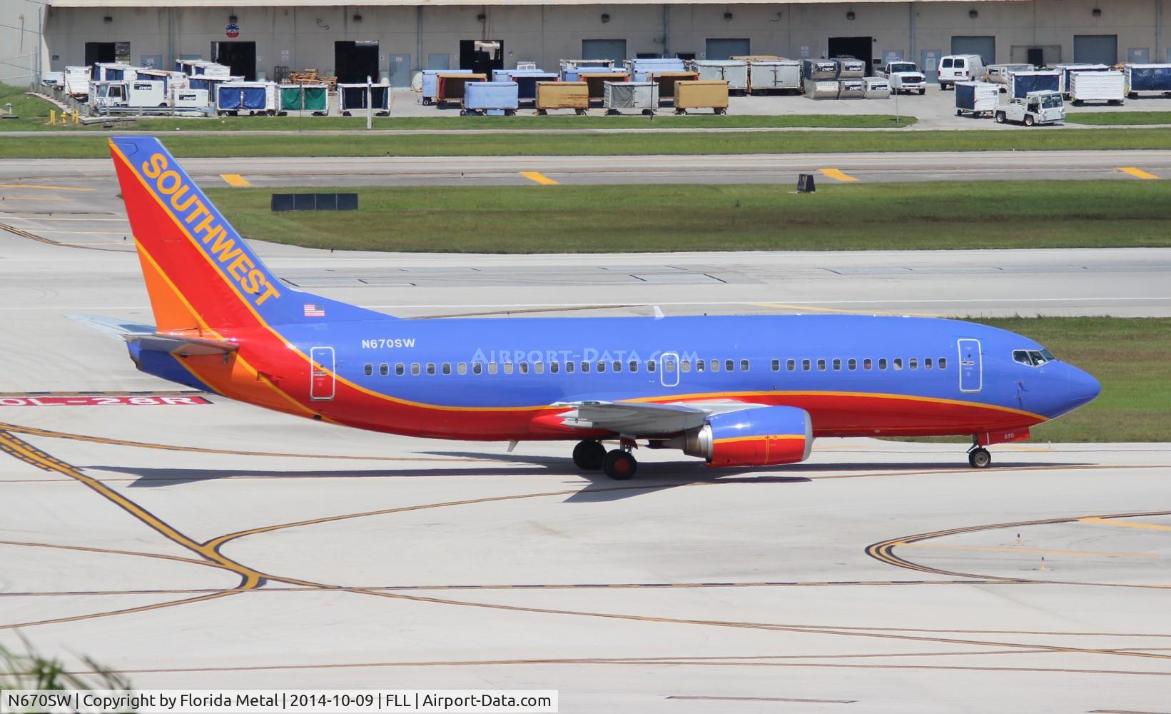 N670SW, 1988 Boeing 737-3G7 C/N 23784, Southwest