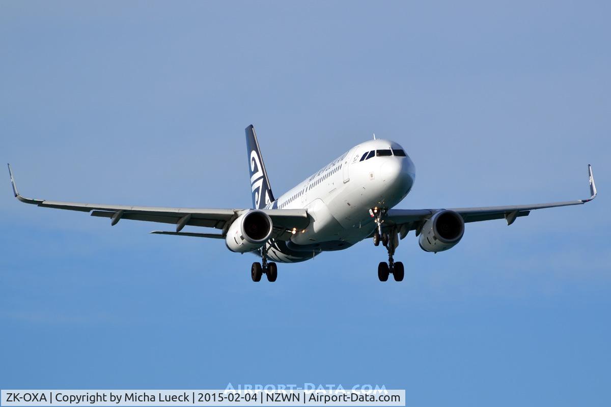 ZK-OXA, 2013 Airbus A320-232 C/N 5269, At Wellington