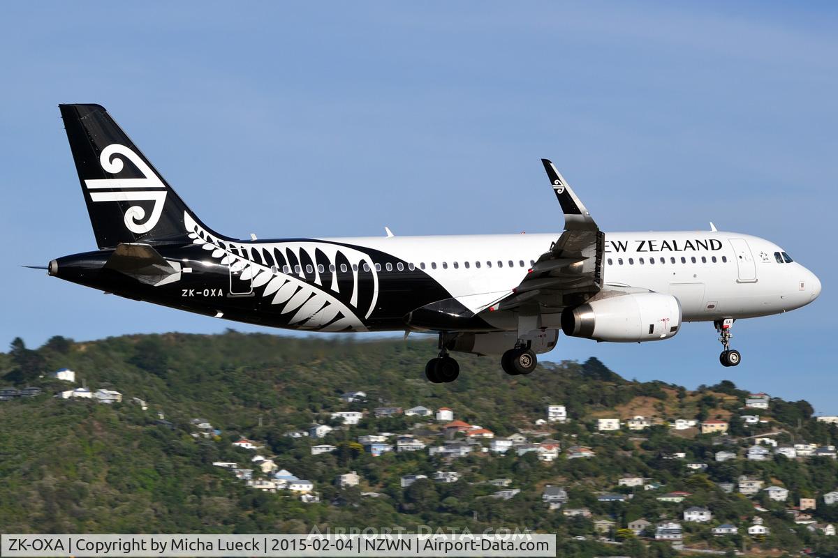 ZK-OXA, 2013 Airbus A320-232 C/N 5269, At Wellington