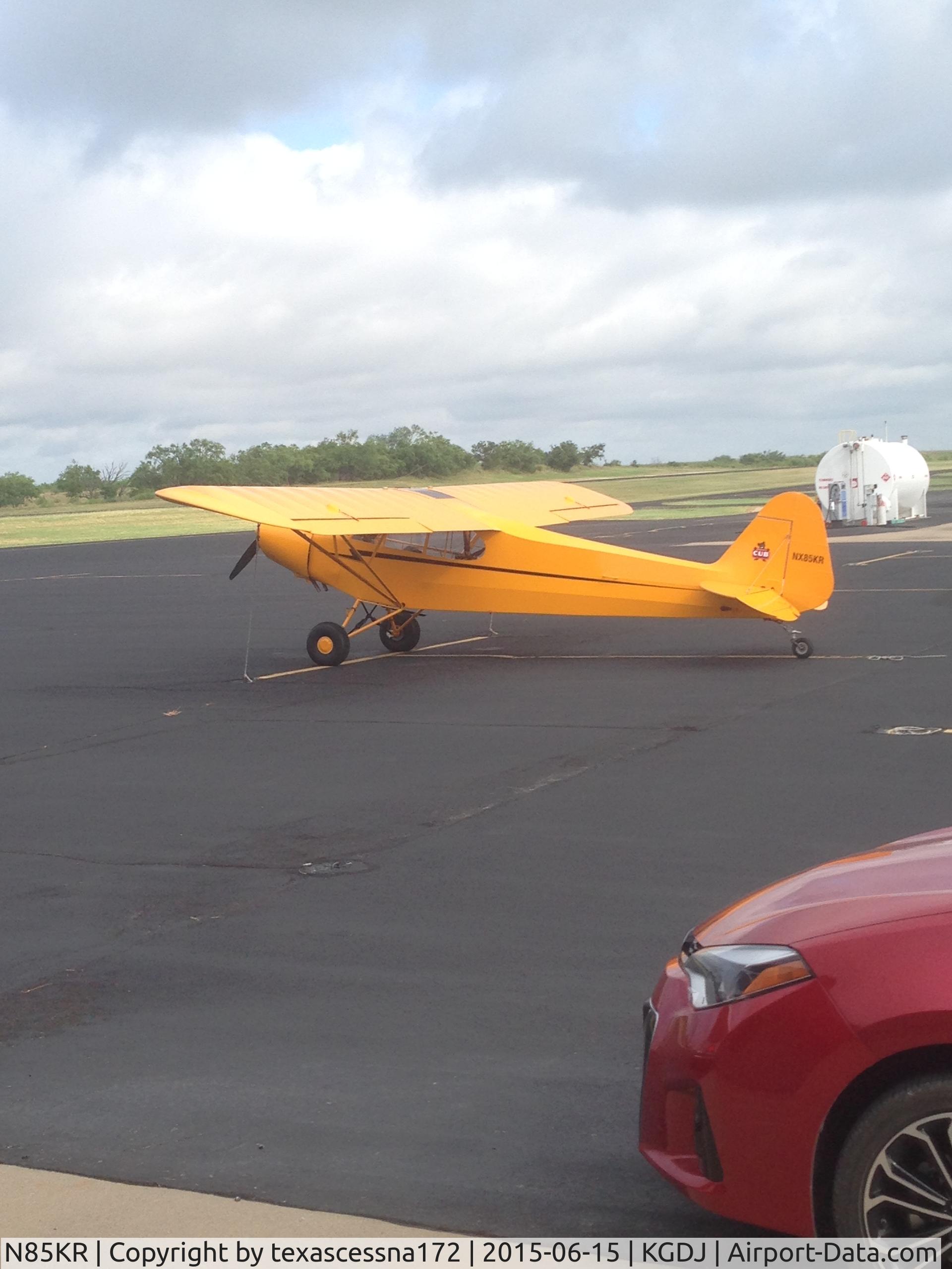 N85KR, Wag-Aero Super Sport C/N 4685, On the ramp at Granbury Municipal on June 15, 2015.