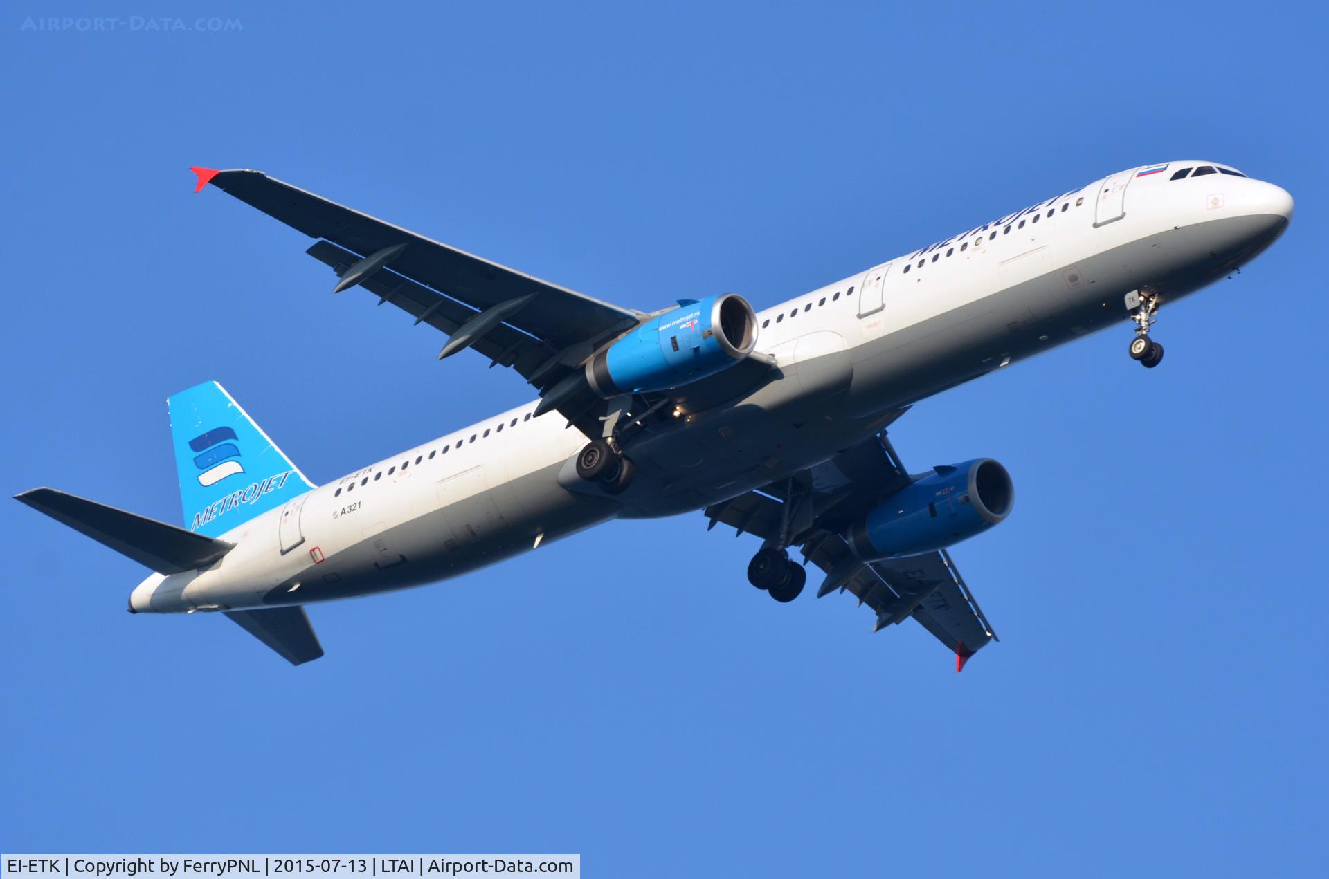 EI-ETK, 1998 Airbus A321-231 C/N 787, Metrojet A321