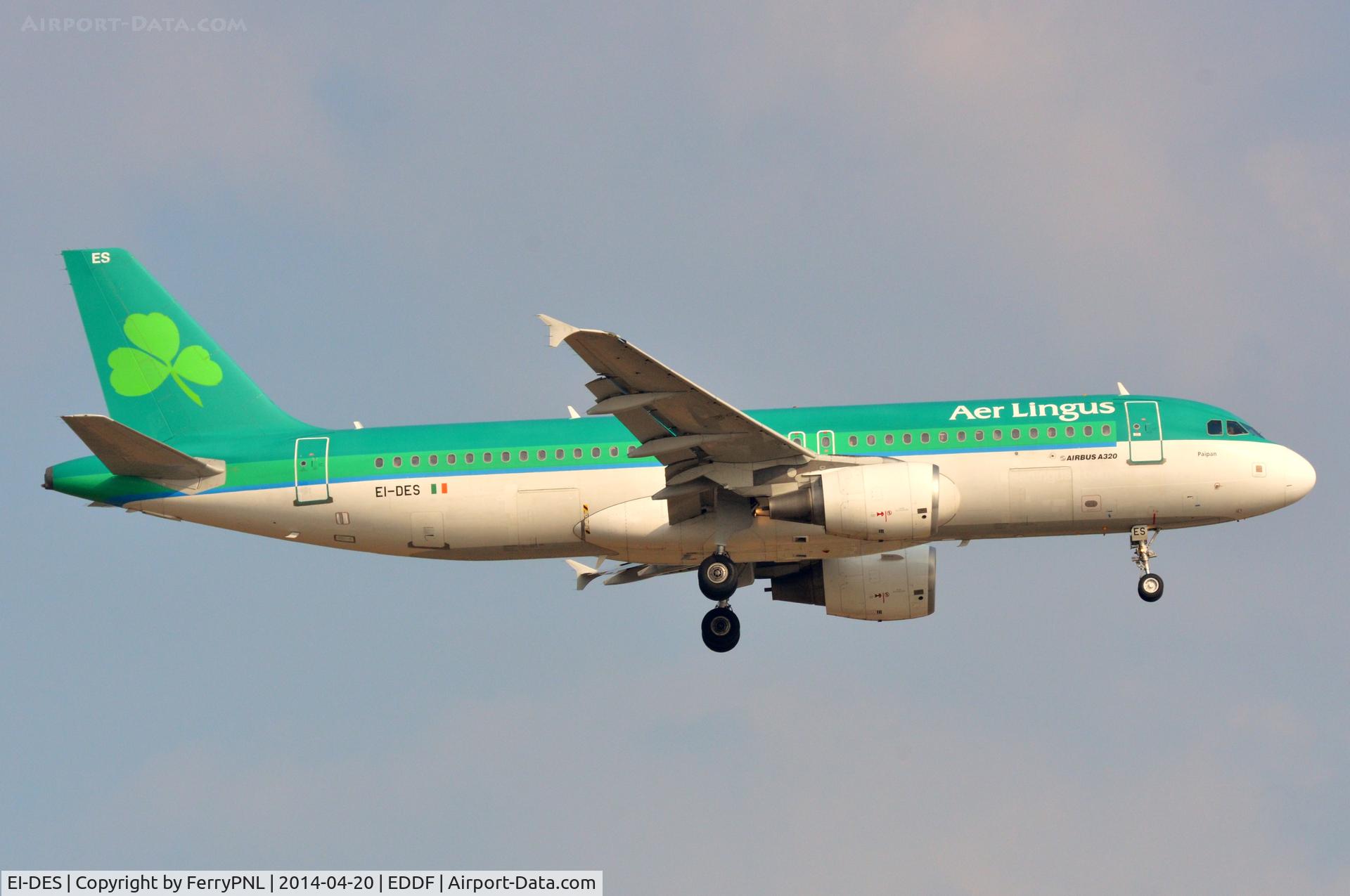 EI-DES, 2005 Airbus A320-214 C/N 2635, Aer Lingus A320 landing