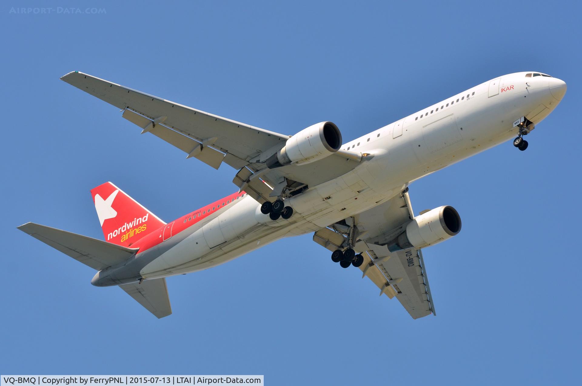 VQ-BMQ, 1996 Boeing 767-306 C/N 28098, Nordwind B763 arriving in AYT