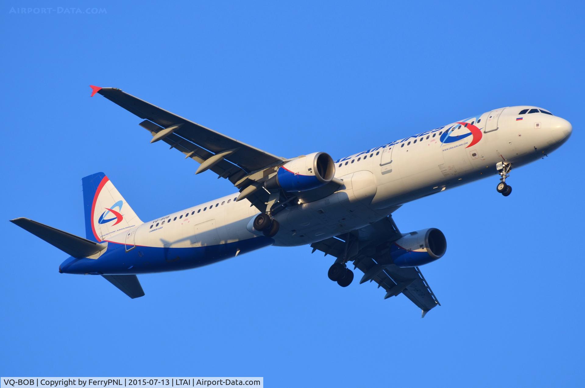 VQ-BOB, 2003 Airbus A321-211 C/N 1905, Ural A321 early morning arrival.