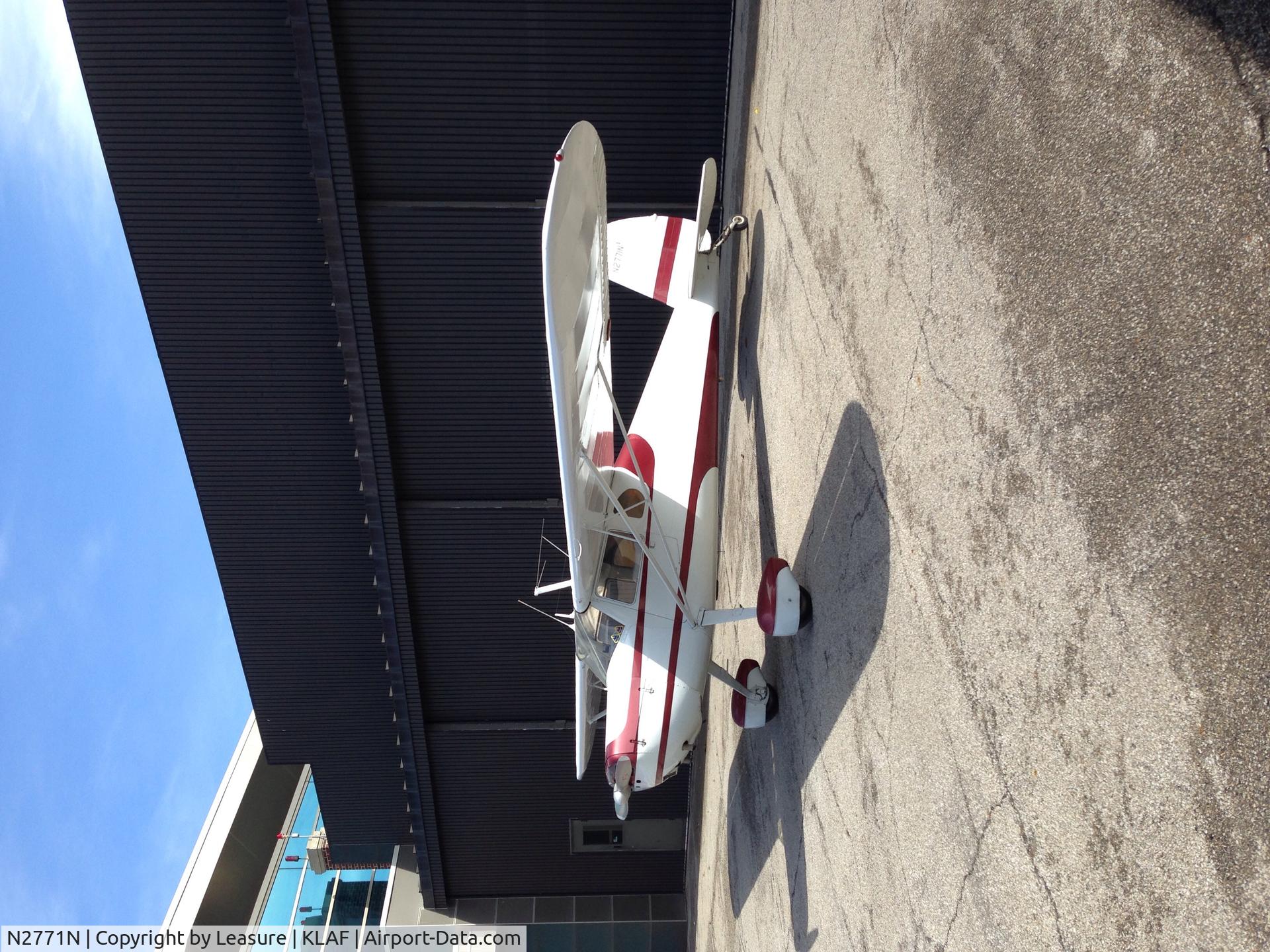 N2771N, 1947 Cessna 120 C/N 13029, Taken in front of Purdue hangar