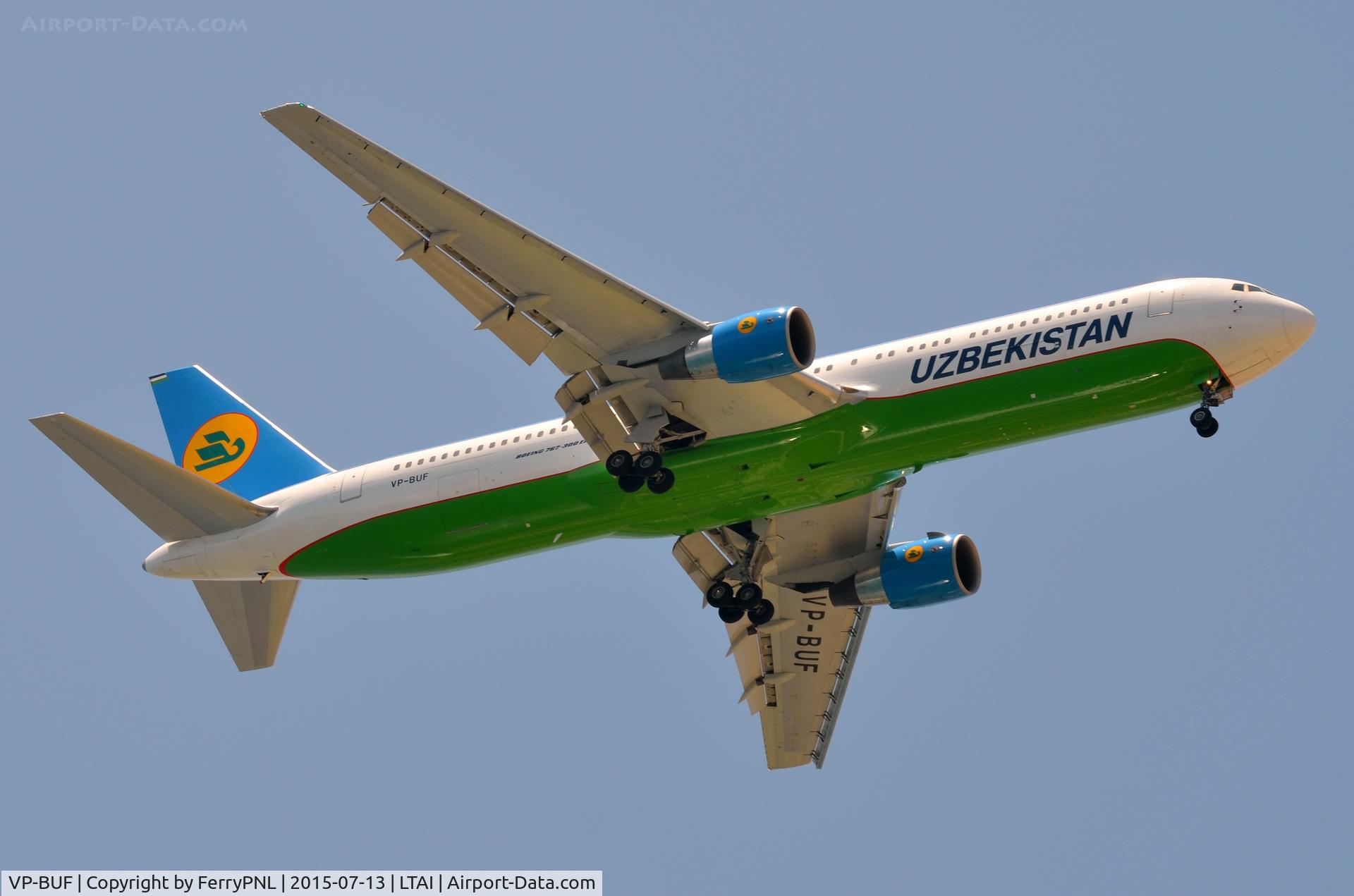 VP-BUF, 2004 Boeing 767-300/ER C/N 33078, Uzbekistan B763 landing.