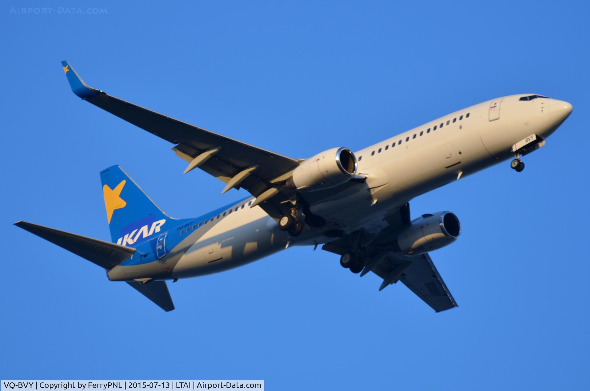 VQ-BVY, 2005 Boeing 737-8Q8 C/N 32841, Ikar B738 landing in AYT