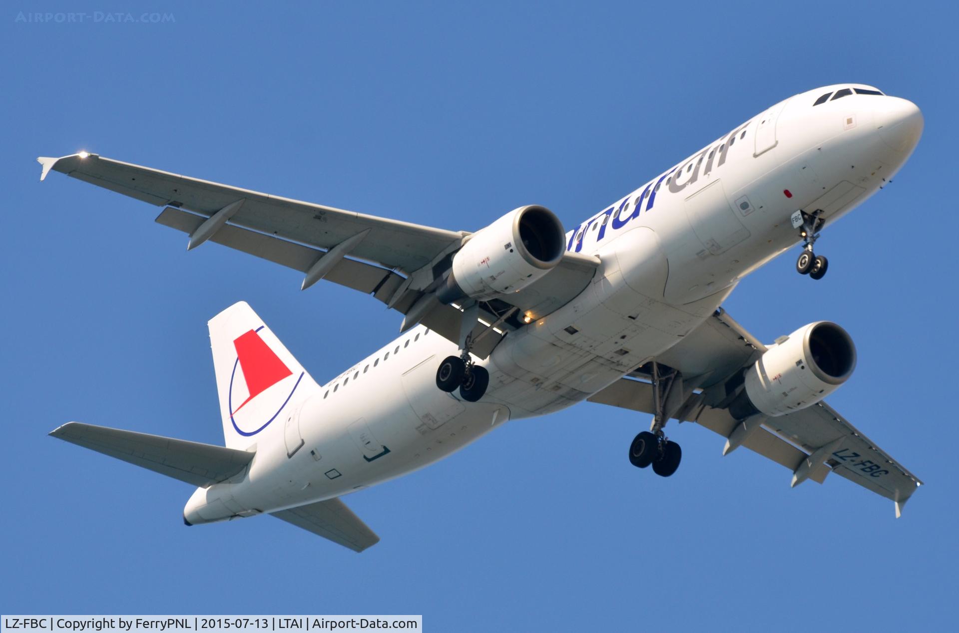 LZ-FBC, 2005 Airbus A320-214 C/N 2540, Bulgarian A320 operating this summer for Onur Air.
