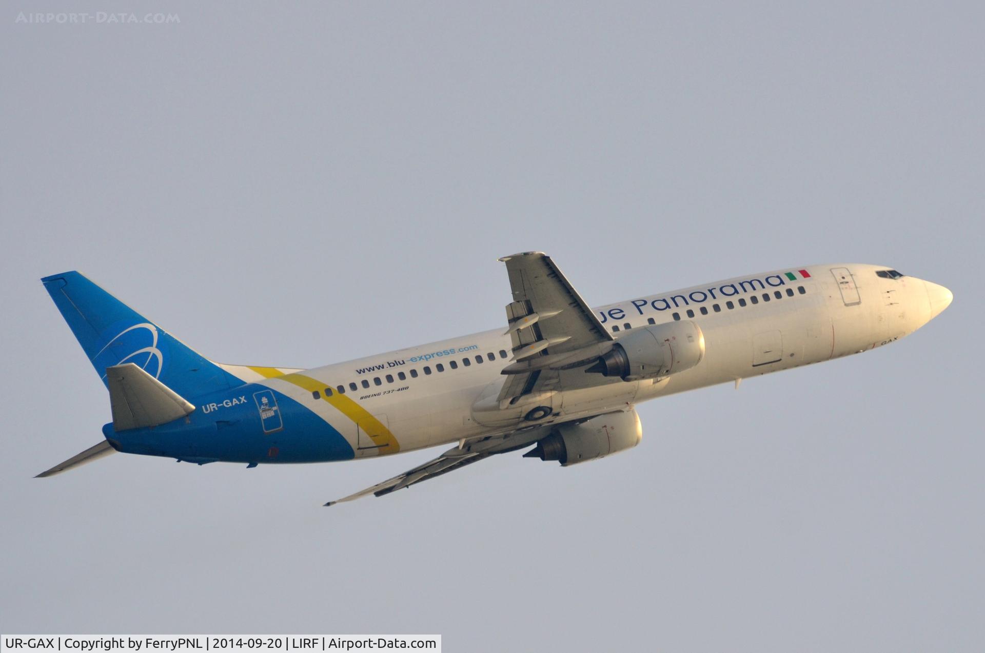 UR-GAX, 1992 Boeing 737-4Y0 C/N 26066, Air Ukraine B734 operated for Blue Panorama in season 2014.