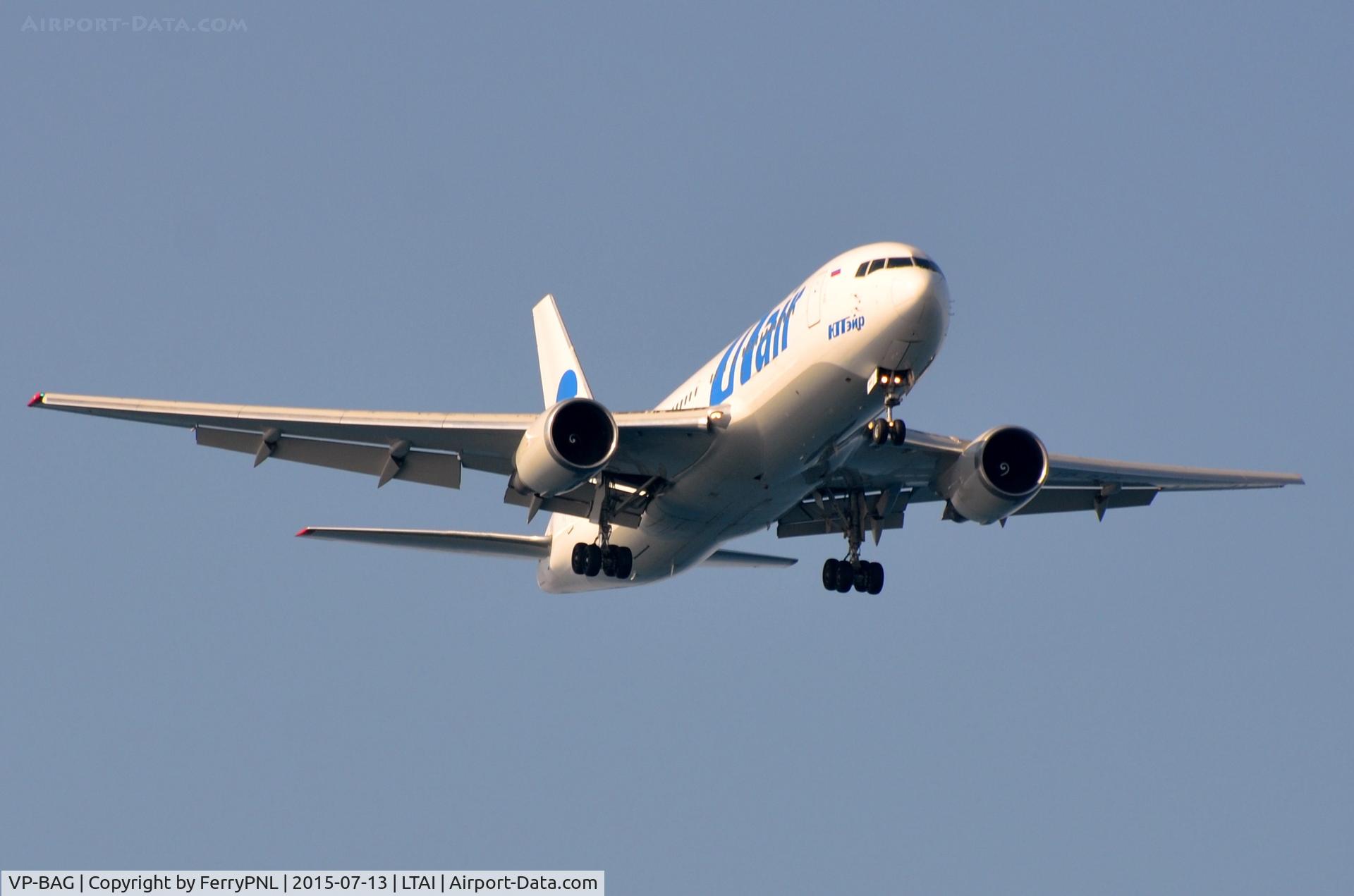 VP-BAG, 2001 Boeing 767-224/ER C/N 30435, UTair B762 approaching AYT, ex N76156 CO/UA