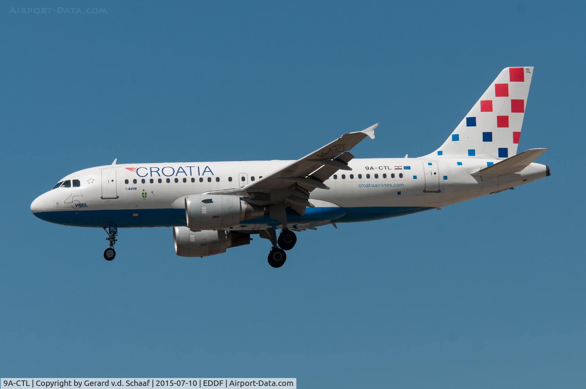 9A-CTL, 2000 Airbus A319-112 C/N 1252, Frankfurt, July 2015