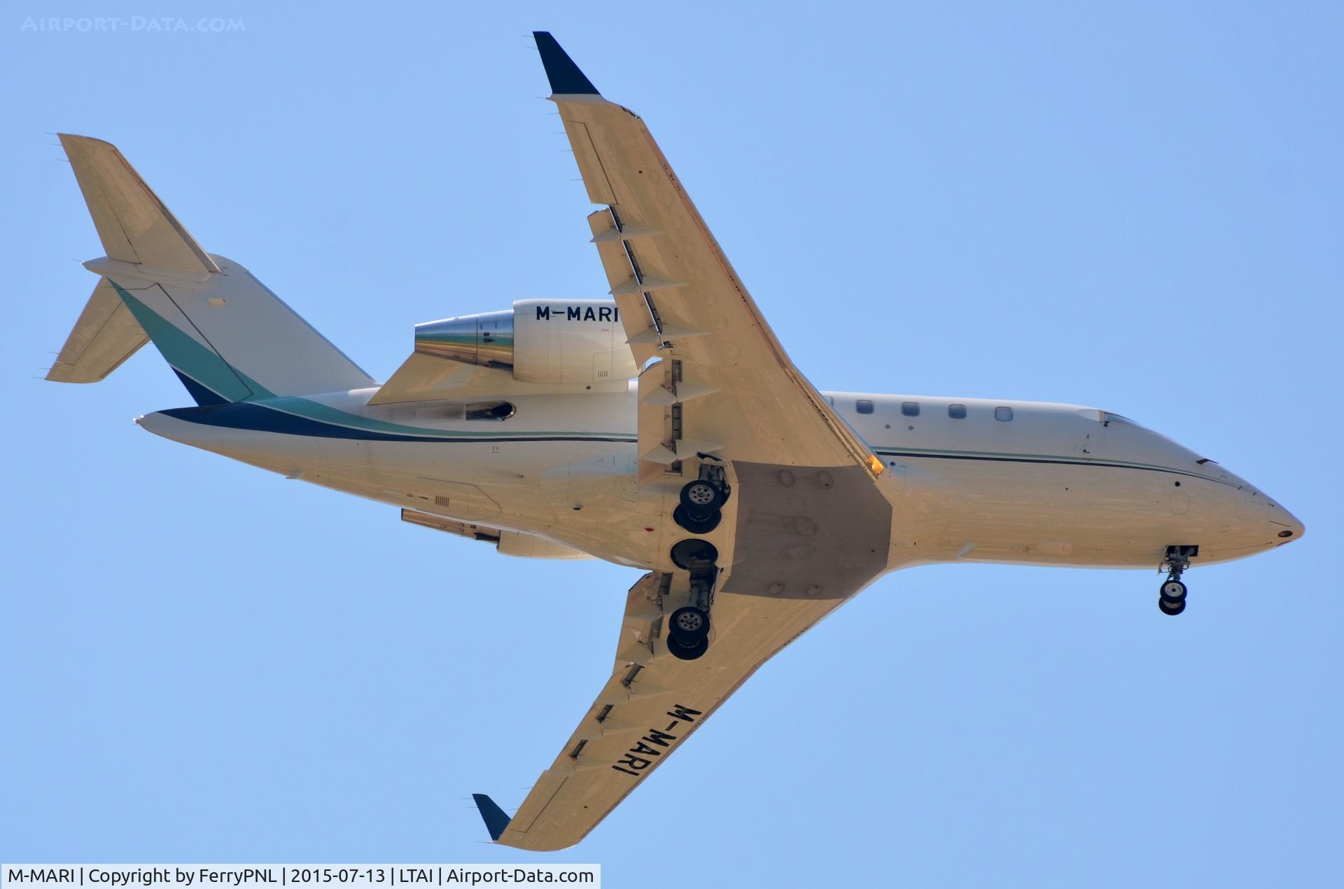M-MARI, 2009 Bombardier Challenger 605 (CL-600-2B16) C/N 5826, CL605 landing