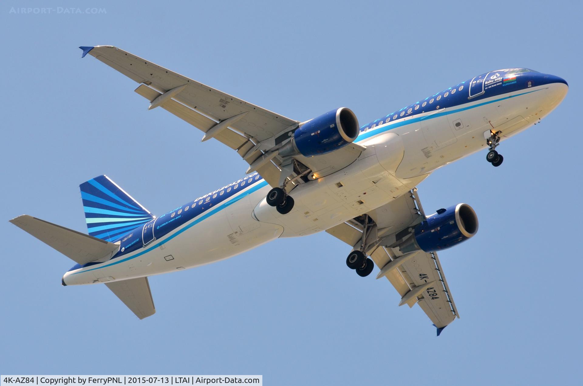 4K-AZ84, 2006 Airbus A320-214 C/N 3006, Azerbaijan A320 landing in AYT