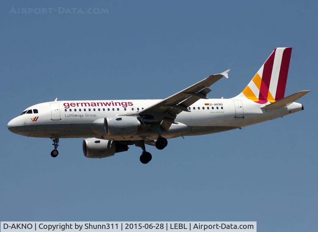 D-AKNO, 1999 Airbus A319-112 C/N 1147, Landing rwy 25R in new c/s