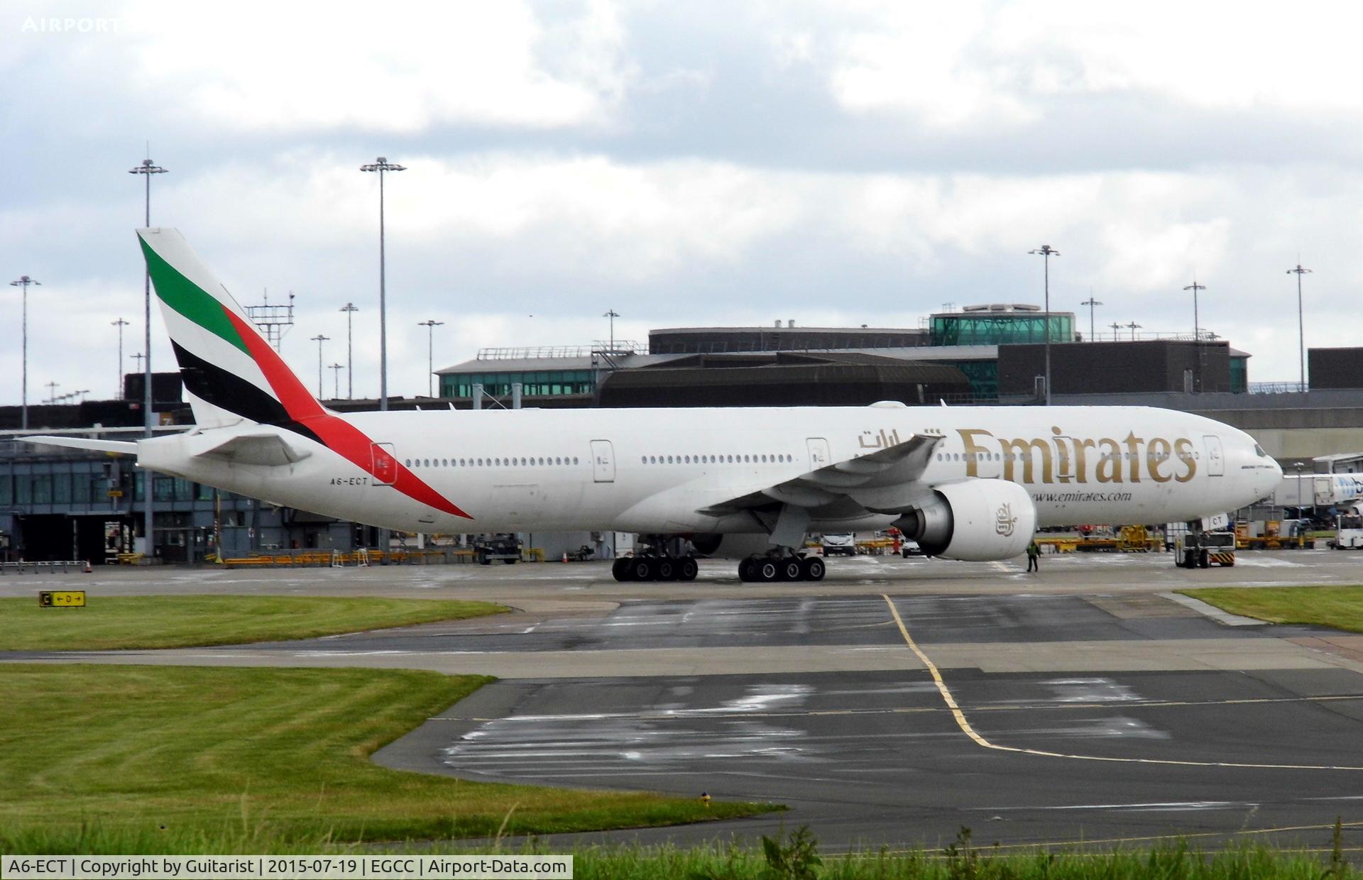 A6-ECT, 2009 Boeing 777-31H/ER C/N 35591, At Manchester