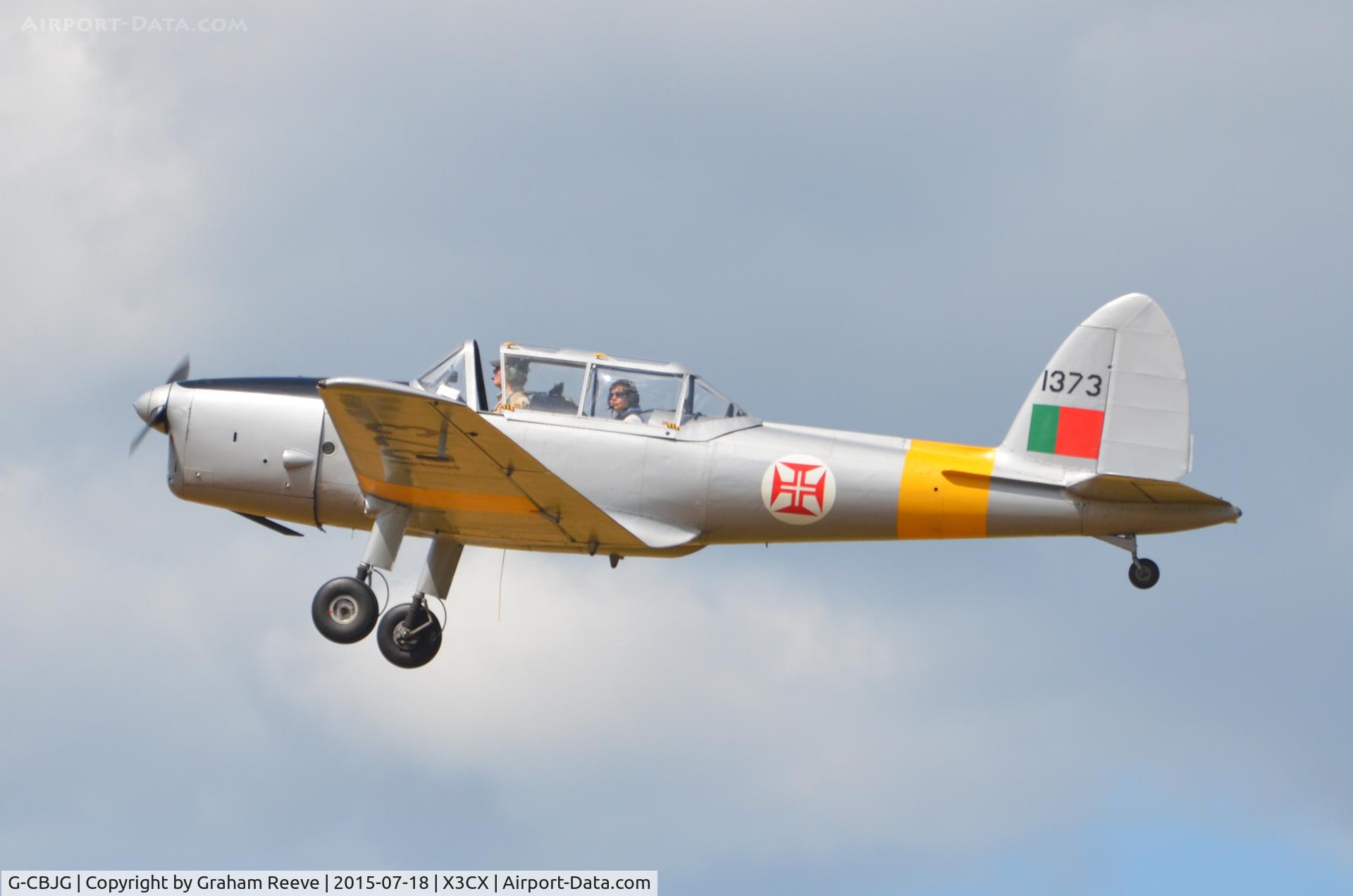 G-CBJG, 1961 OGMA DHC-1 Chipmunk T.20 C/N OGMA-63, Departing from Northrepps.