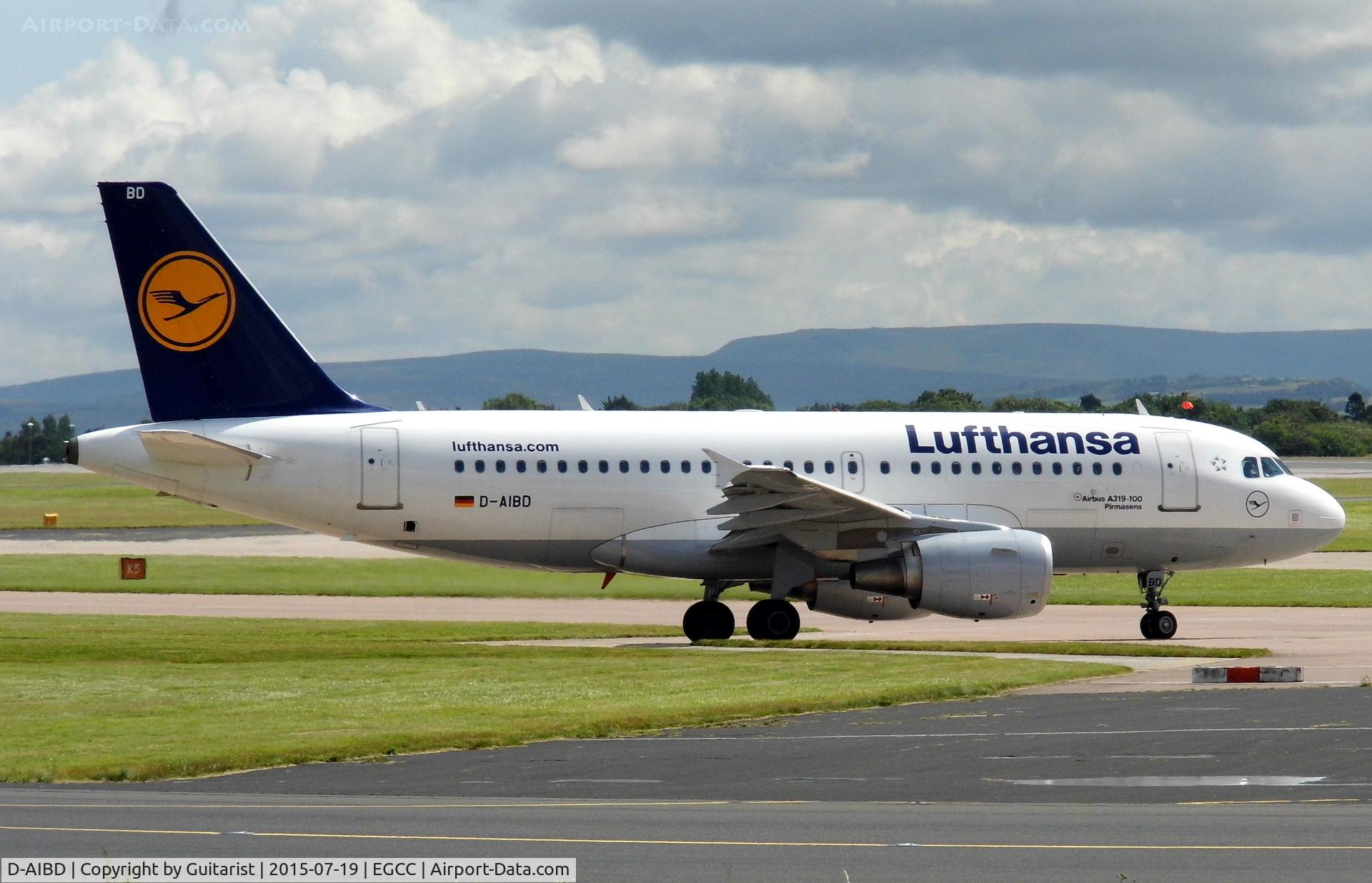 D-AIBD, 2010 Airbus A319-112 C/N 4455, At Manchester