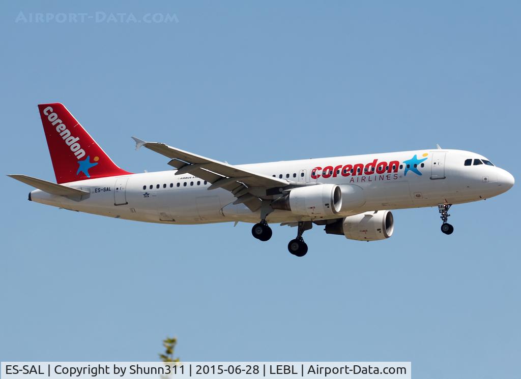 ES-SAL, 1995 Airbus A320-214 C/N 566, Landing rwy 25R on summer lease to Corendon Airlines