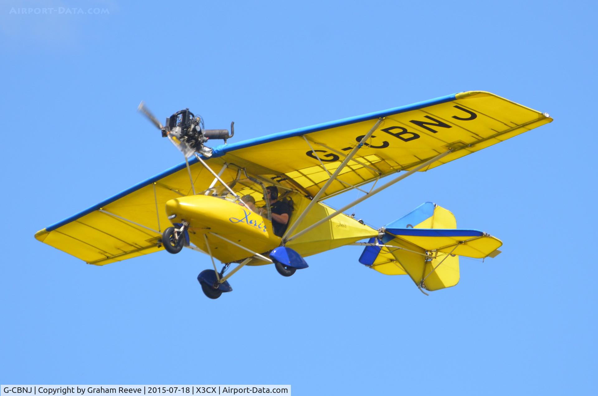 G-CBNJ, 2002 X'Air 582(II) C/N BMAA/HB/187, Departing from Northrepps.
